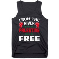 Solidarity for Palestine Arabic Keffiyeh Support Tank Top