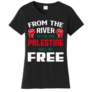 Solidarity for Palestine Arabic Keffiyeh Support Women's T-Shirt