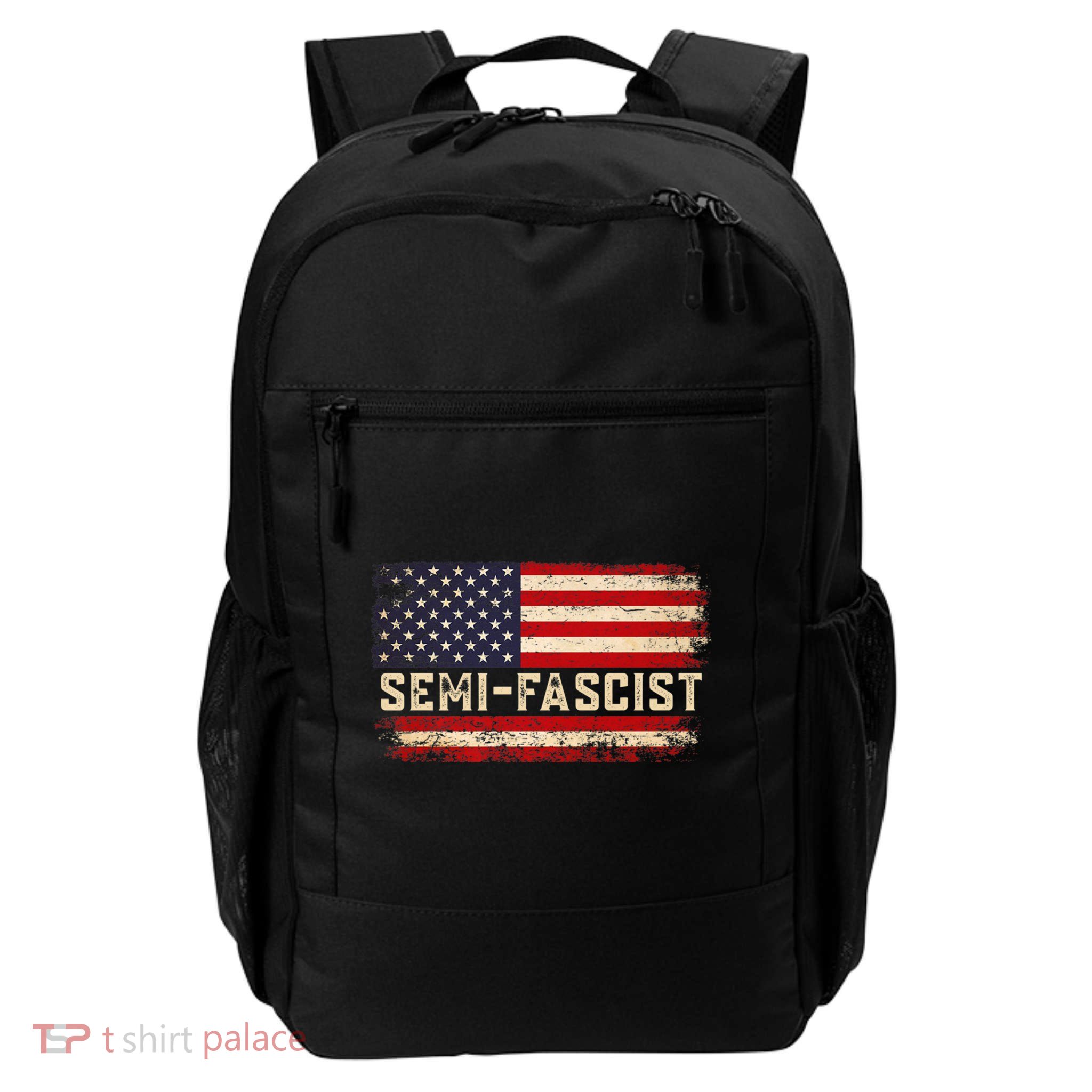 Semi Fascist Funny Political Humor Biden Quotes Backpack