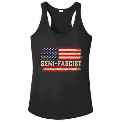 Semi Fascist Funny Political Humor Biden Quotes Ladies PosiCharge Competitor Racerback Tank