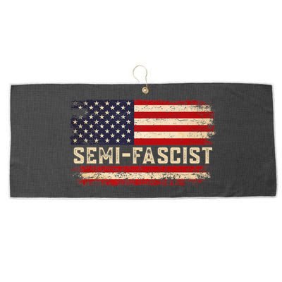 Semi Fascist Funny Political Humor Biden Quotes Large Microfiber Waffle Golf Towel