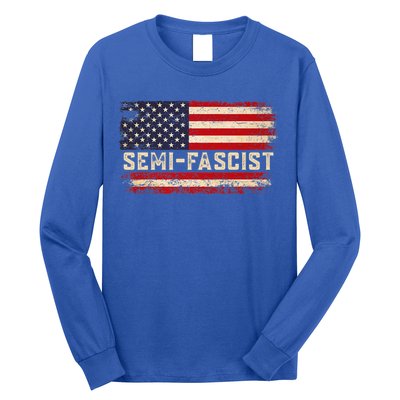 Semi Fascist Funny Political Humor Biden Quotes Long Sleeve Shirt