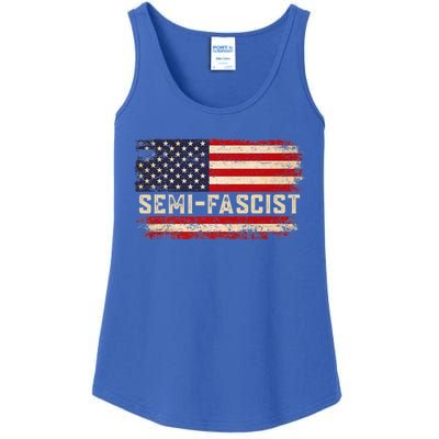 Semi Fascist Funny Political Humor Biden Quotes Ladies Essential Tank