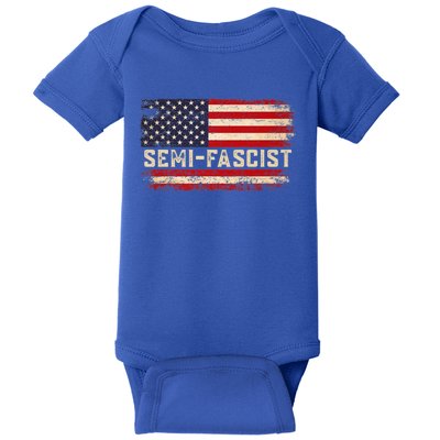 Semi Fascist Funny Political Humor Biden Quotes Baby Bodysuit