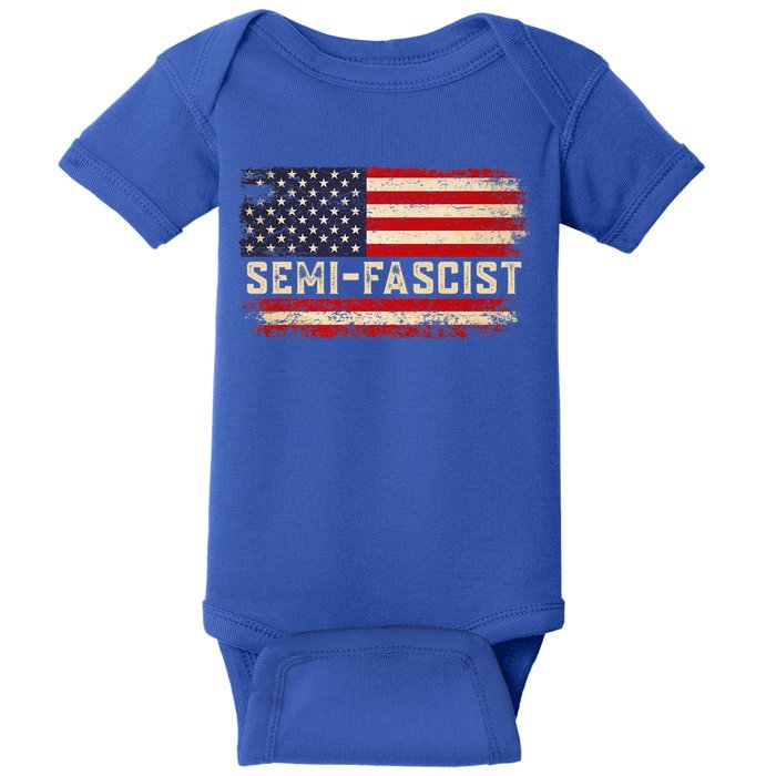 Semi Fascist Funny Political Humor Biden Quotes Baby Bodysuit