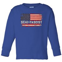 Semi Fascist Funny Political Humor Biden Quotes Toddler Long Sleeve Shirt