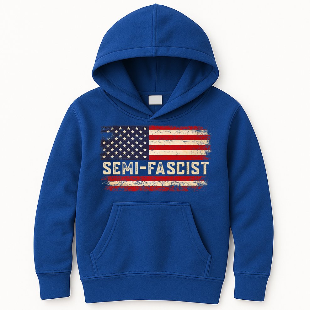 Semi Fascist Funny Political Humor Biden Quotes Kids Hoodie