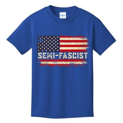 Semi Fascist Funny Political Humor Biden Quotes Kids T-Shirt