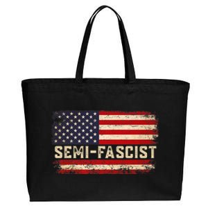 Semi Fascist Funny Political Humor Biden Quotes Cotton Canvas Jumbo Tote