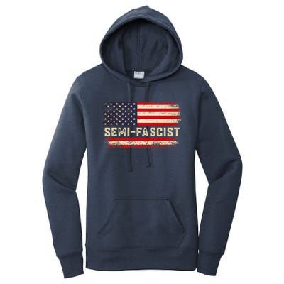 Semi Fascist Funny Political Humor Biden Quotes Women's Pullover Hoodie