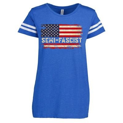 Semi Fascist Funny Political Humor Biden Quotes Enza Ladies Jersey Football T-Shirt