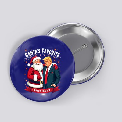 SantaS Favorite President Donald Trump Christmas Gift Button