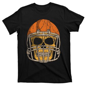 Skeleton Football Player Skull Halloween Costume T-Shirt