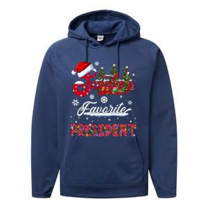 SantaS Favorite President Family Matching Group Christmas Cute Gift Performance Fleece Hoodie