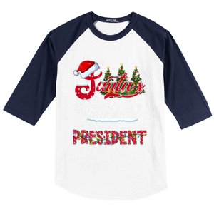 SantaS Favorite President Family Matching Group Christmas Cute Gift Baseball Sleeve Shirt