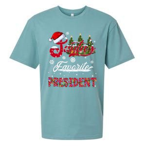 SantaS Favorite President Family Matching Group Christmas Cute Gift Sueded Cloud Jersey T-Shirt