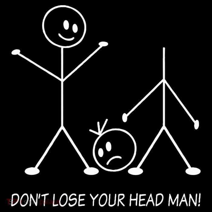 Stick Figures Pun DonT Lose Your Head Man Funny Stickman Hooded Wearable Blanket