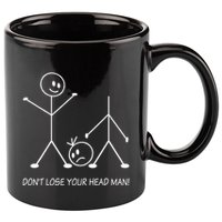 Stick Figures Pun DonT Lose Your Head Man Funny Stickman 11oz C Handle Ceramic Mug