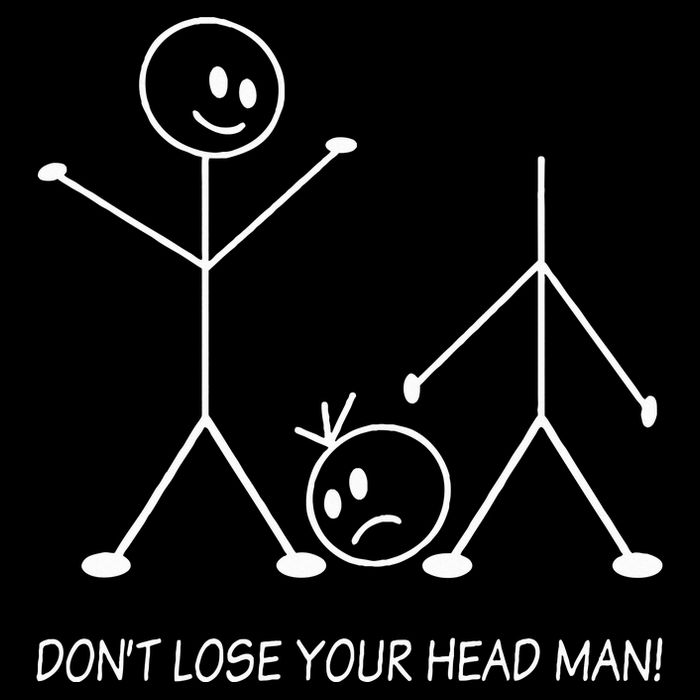 Stick Figures Pun DonT Lose Your Head Man Funny Stickman 16 in Basic Backpack