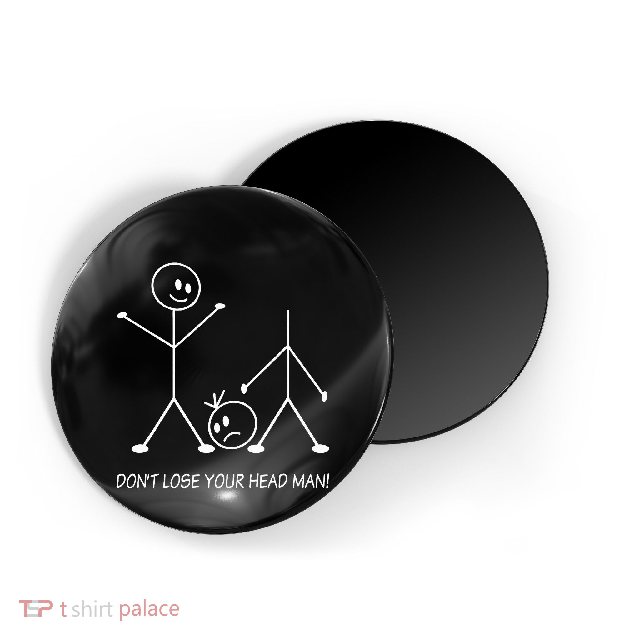 Stick Figures Pun DonT Lose Your Head Man Funny Stickman Magnet