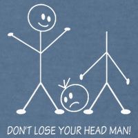 Stick Figures Pun DonT Lose Your Head Man Funny Stickman Garment-Dyed Sweatshirt