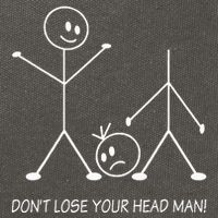 Stick Figures Pun DonT Lose Your Head Man Funny Stickman Cotton Canvas Backpack