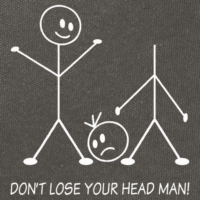Stick Figures Pun DonT Lose Your Head Man Funny Stickman Cotton Canvas Backpack