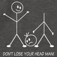 Stick Figures Pun DonT Lose Your Head Man Funny Stickman Vector Backpack
