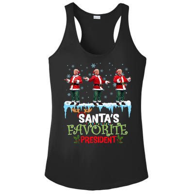 SantaS Favorite President Santa Trump Dance Ladies PosiCharge Competitor Racerback Tank