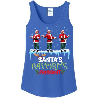 SantaS Favorite President Santa Trump Dance Ladies Essential Tank