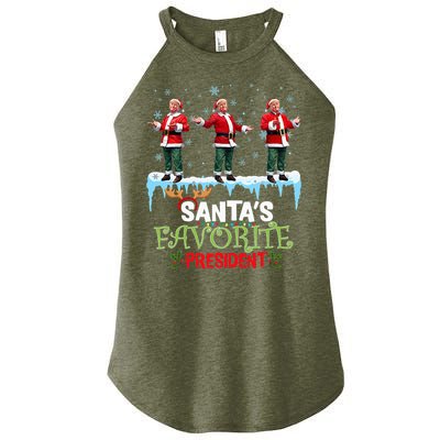 SantaS Favorite President Santa Trump Dance Women's Perfect Tri Rocker Tank