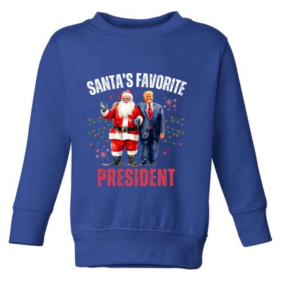 SantaS Favorite President Funny Christmas Trump 47th Funny Gift Toddler Sweatshirt