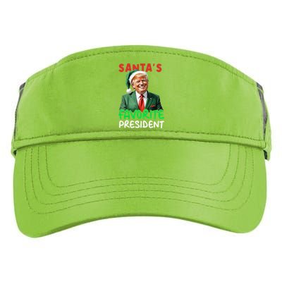 SantaS Favorite President Trump Christmas Santa Hat Gift Adult Drive Performance Visor