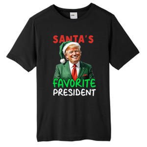 SantaS Favorite President Trump Christmas Santa Hat Gift Tall Fusion ChromaSoft Performance T-Shirt