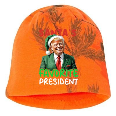 SantaS Favorite President Trump Christmas Santa Hat Gift Kati - Camo Knit Beanie