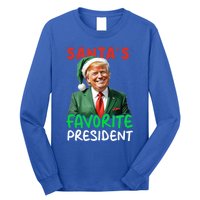 SantaS Favorite President Trump Christmas Santa Hat Gift Long Sleeve Shirt