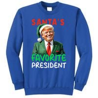 SantaS Favorite President Trump Christmas Santa Hat Gift Tall Sweatshirt