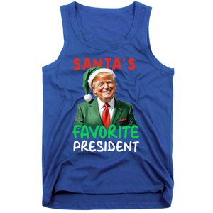 SantaS Favorite President Trump Christmas Santa Hat Gift Tank Top