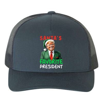 SantaS Favorite President Trump Christmas Santa Hat Gift Yupoong Adult 5-Panel Trucker Hat