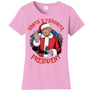 SantaS Favorite President Trump Christmas Women's T-Shirt