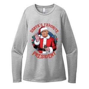 SantaS Favorite President Trump Christmas Womens CVC Long Sleeve Shirt