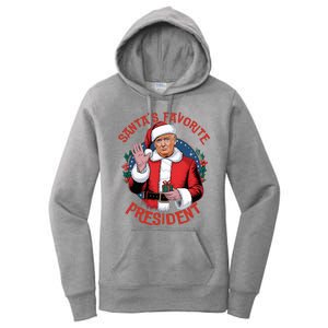 SantaS Favorite President Trump Christmas Women's Pullover Hoodie