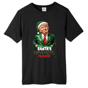 SantaS Favorite President Funny Humorous Trump Christmas Funny Gift Tall Fusion ChromaSoft Performance T-Shirt