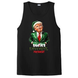 SantaS Favorite President Funny Humorous Trump Christmas Funny Gift PosiCharge Competitor Tank