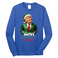 SantaS Favorite President Funny Humorous Trump Christmas Funny Gift Long Sleeve Shirt