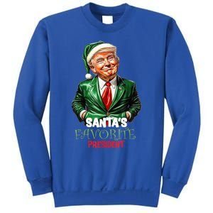 SantaS Favorite President Funny Humorous Trump Christmas Funny Gift Sweatshirt