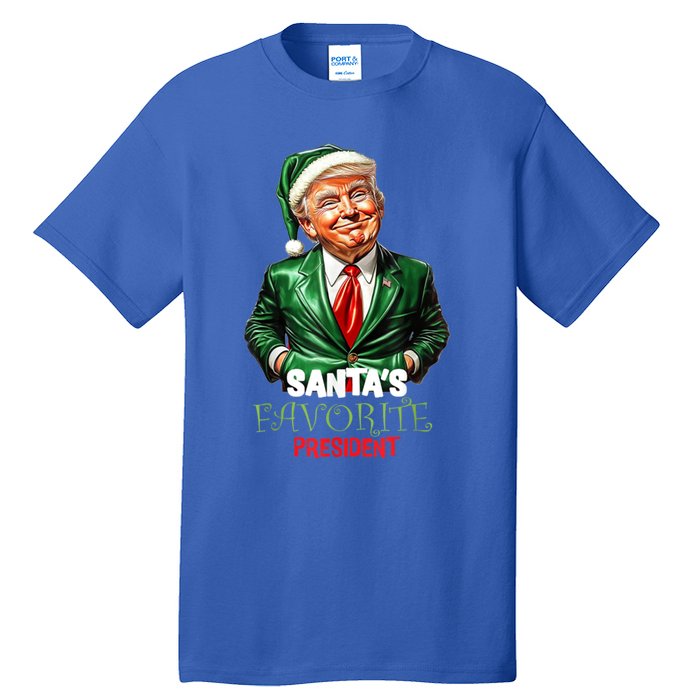 SantaS Favorite President Funny Humorous Trump Christmas Funny Gift Tall T-Shirt