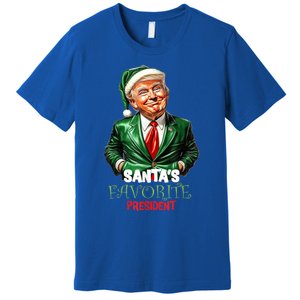 SantaS Favorite President Funny Humorous Trump Christmas Funny Gift Premium T-Shirt