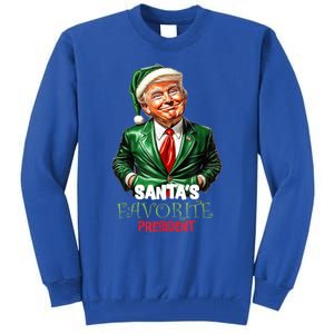 SantaS Favorite President Funny Humorous Trump Christmas Funny Gift Tall Sweatshirt