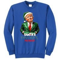 SantaS Favorite President Funny Humorous Trump Christmas Funny Gift Tall Sweatshirt